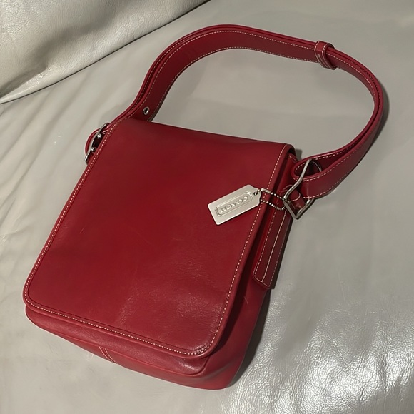 Coach Handbags - Red Leather Coach Purse